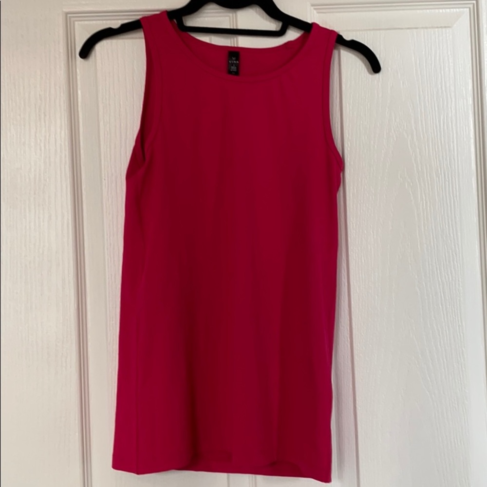 Hot pink yoga/athletic top.